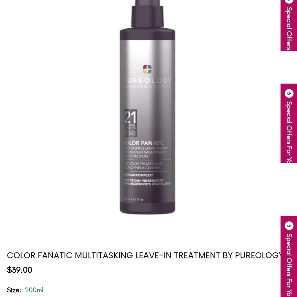 Pureology Color Fanatic Multitasking Treatment - Purple and Black- Unused